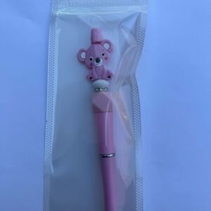 Pink Koala Top Pen - Cute Pink Gel Pen